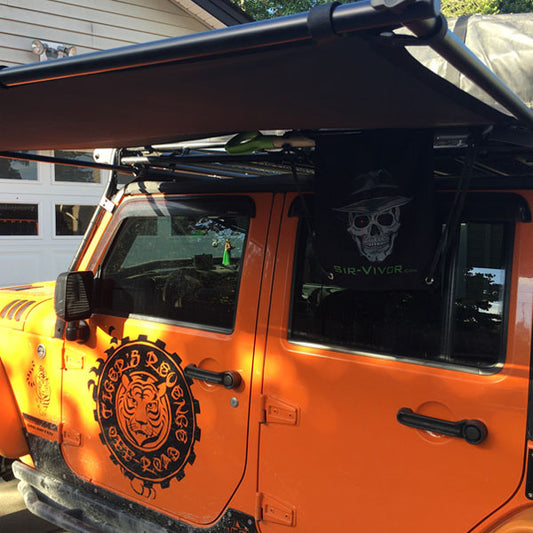 Sir-Shade™ Telescoping Awning System JK 4-Door for Gobi Rack 45° Slant Back