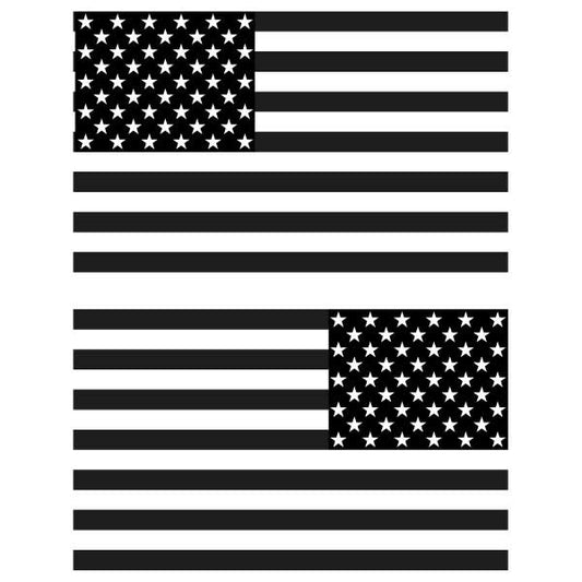American Flag Decal 6" x 3.5" Set of 2, click to see available colors.